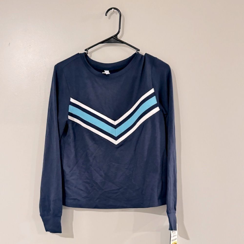 ID Ideology Women's Active Chevron long sleeve shirt, Top Blue Size Large - Picture 5 of 9